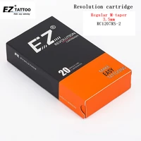 rc1207rs 2 ez revolution cartridge tattoo needles round shader 12 m taper 3 5mm for cartridge machines and grips 20 pcs lot