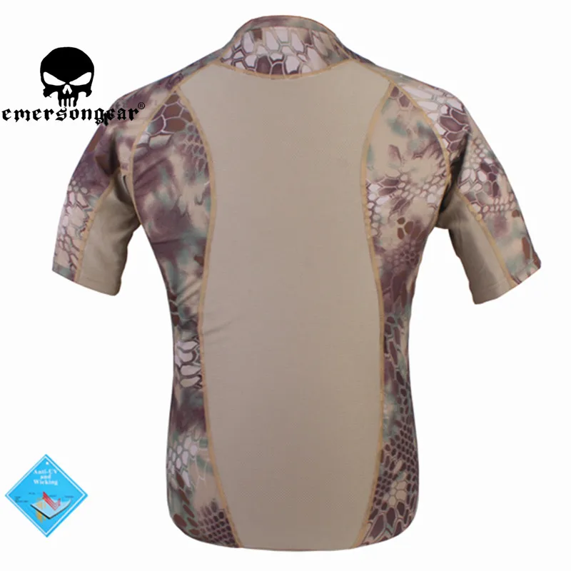 EMERSON впитывающая Пот футболка плотная Базовая камуфляжная для бега дышащая с