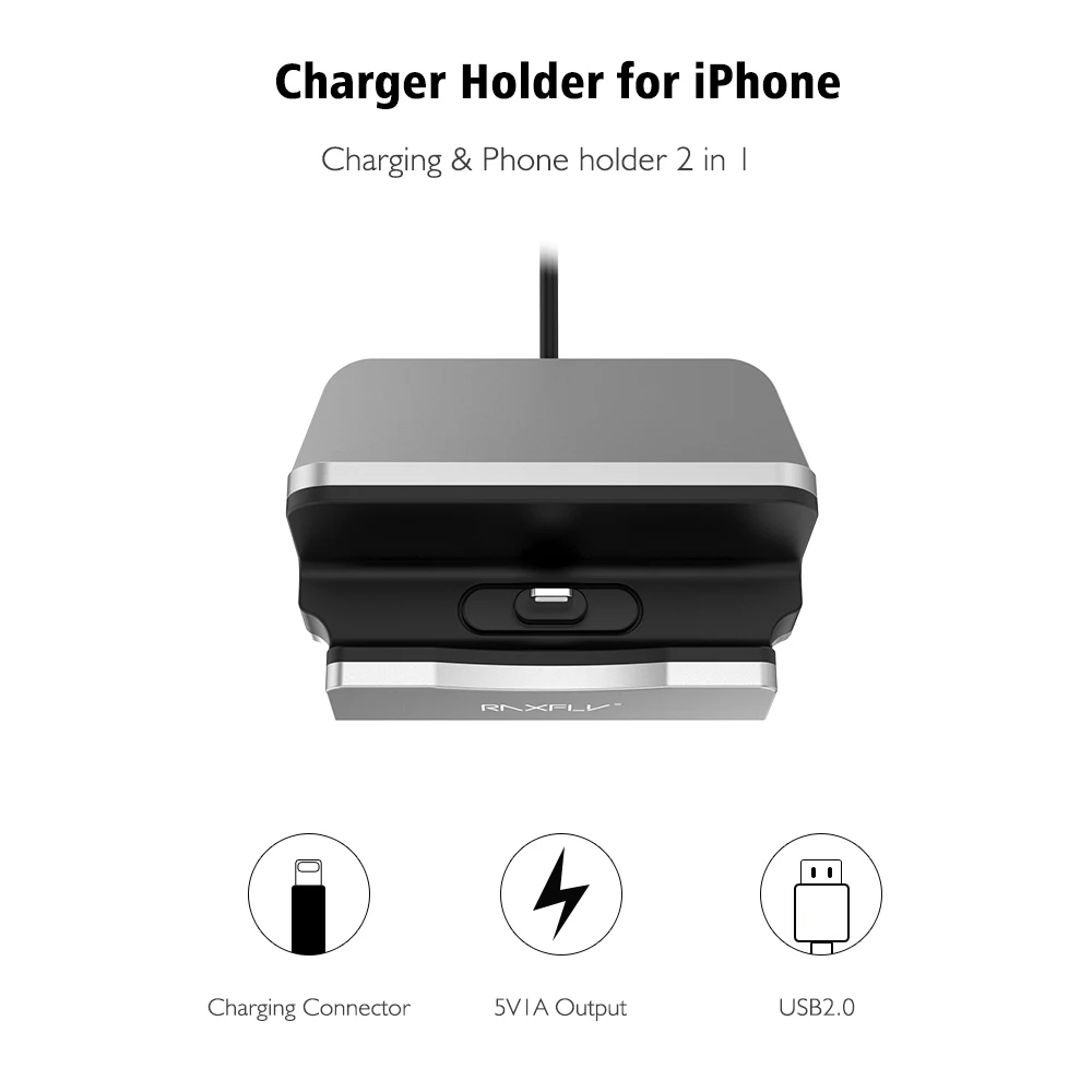 RAXFLY настольная зарядная подставка держатель база для iPhone 7 6S 6 Plus 5 5S SE Зарядное