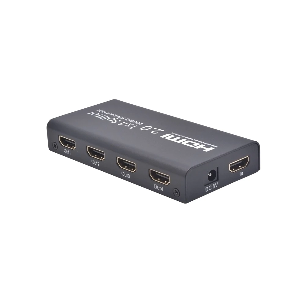 2 0 HDMI сплиттер 1 вход 4 Выход конвертер 1X4 4K 2K 60 HZ AYS-14V20 черный | Компьютеры и офис