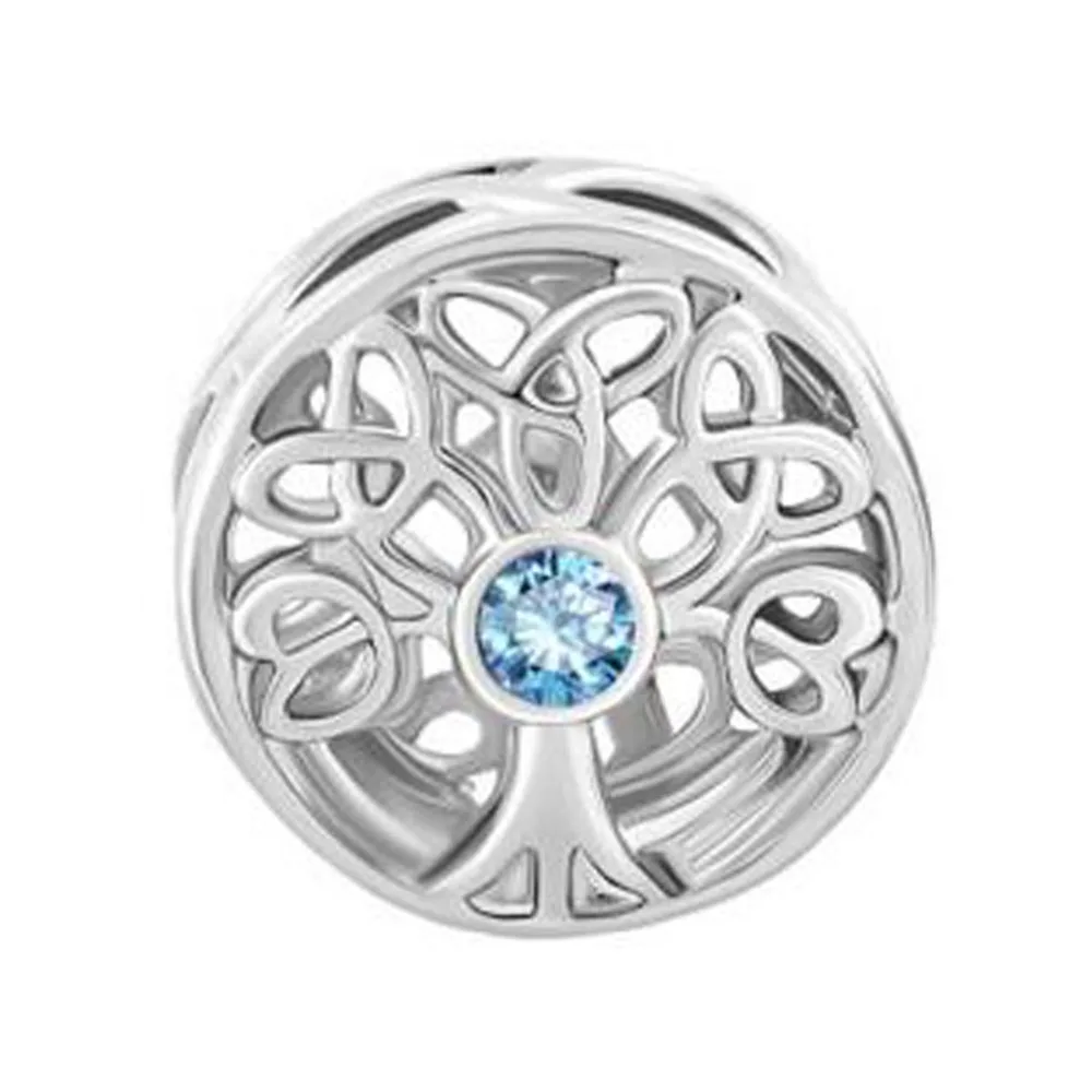 slide charm Free shipping Crystal blue water the tree of life bracelet beads Fit Pandora bracelets | Украшения и аксессуары
