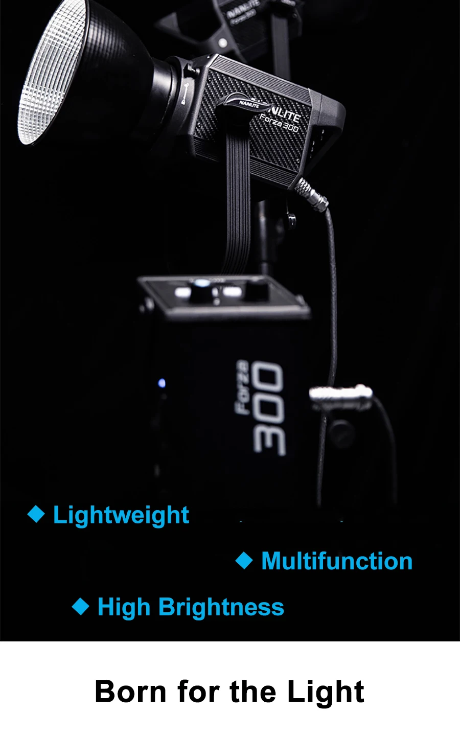 NanGuang NANLITE Forza 300w 60w светодиодный фотографический светильник ing заполняющий светильник Точечный светильник 5600K 2,4G беспроводное приложение wifi управление Forza300
