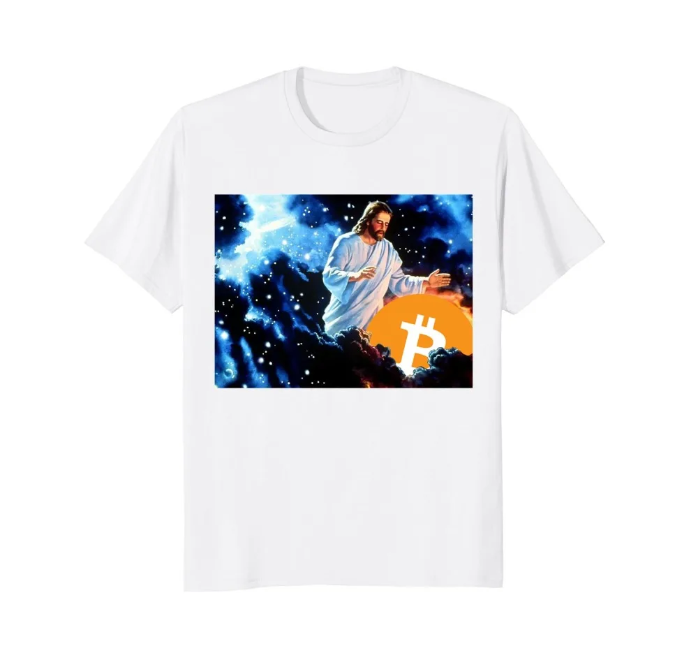 

Print T Shirt Mens Short Sleeve Hot Bitcoin Jesus T-shirt | The Rise of Bitcoin Jesus T-shirt T-Shirt