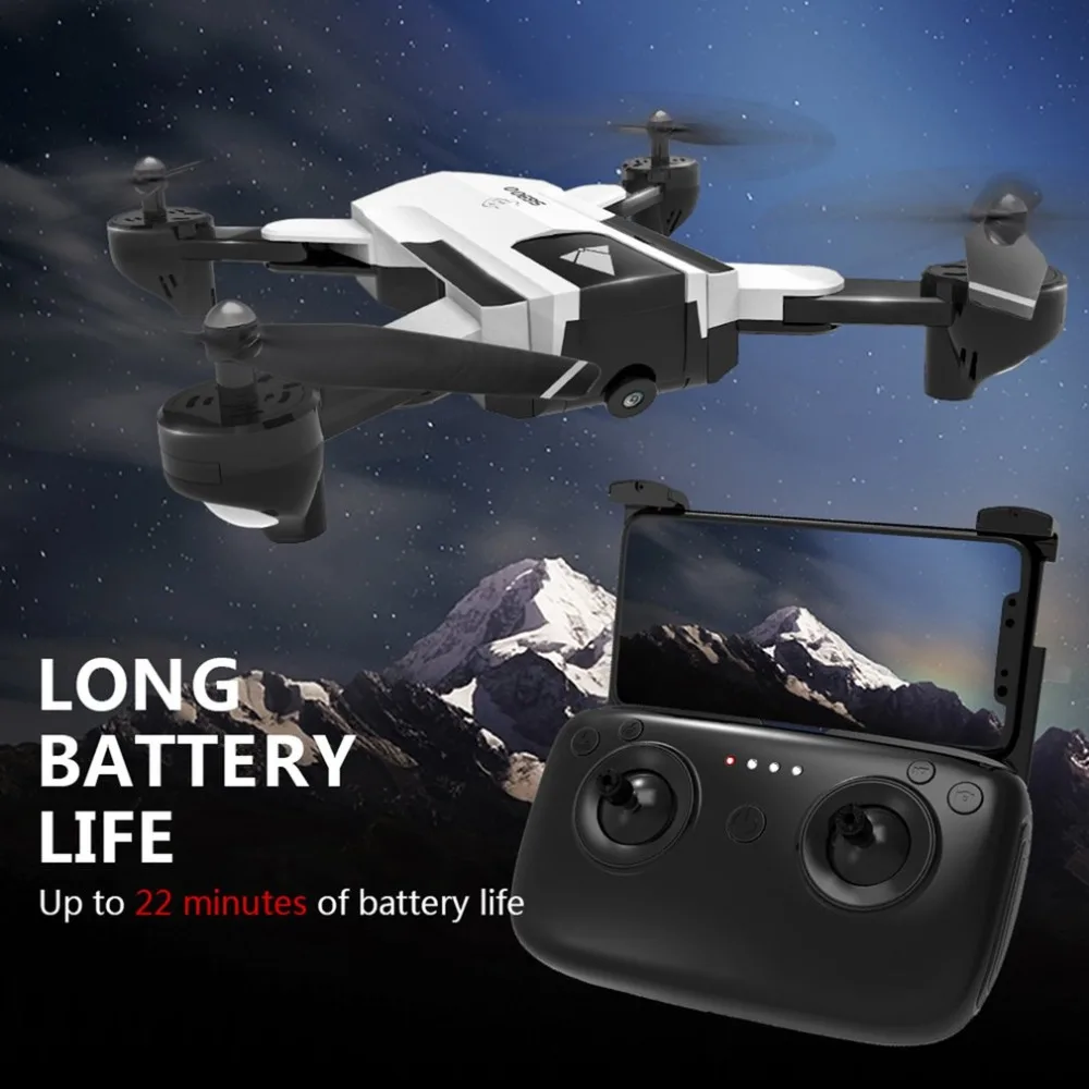 SG900 2.4G Foldable 720P FPV Optical Flow Positioning 22 Minutes Flying Gesture Photo/Video Image Sensing Follow RC Quadcopter | Игрушки и