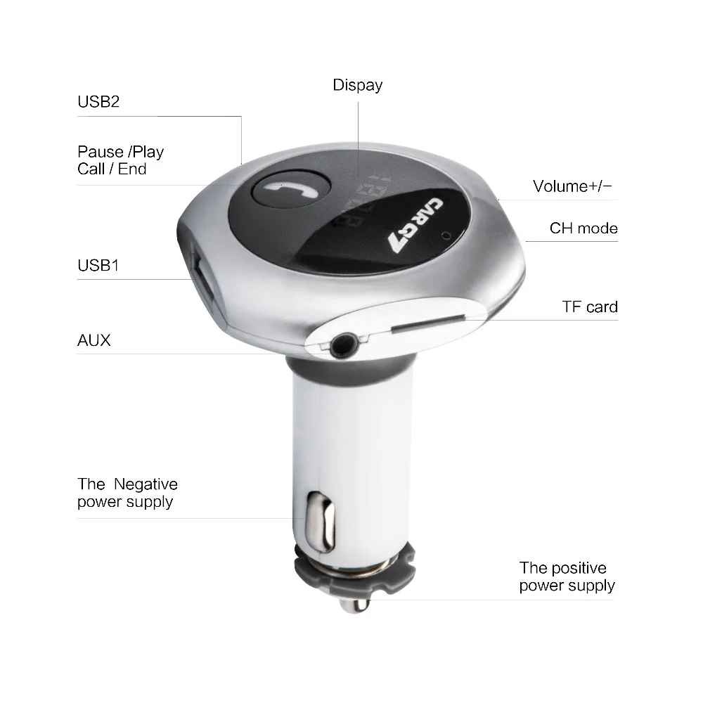 Bluetooth беспроводной MP3 плеер fm передатчик модулятор адаптер A2DP 3 5 мм AUX аудио