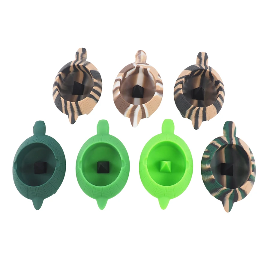 Разноцветная антипригарная силиконовая пепельница в форме черепахи силиконовые