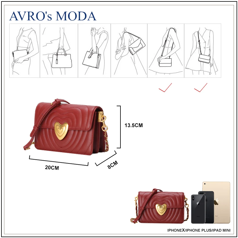Бренд AVRO MODA, женская сумка из натуральной кожи, роскошные сумки для женщин, сумка через плечо, женские маленькие сумки-мессенджеры