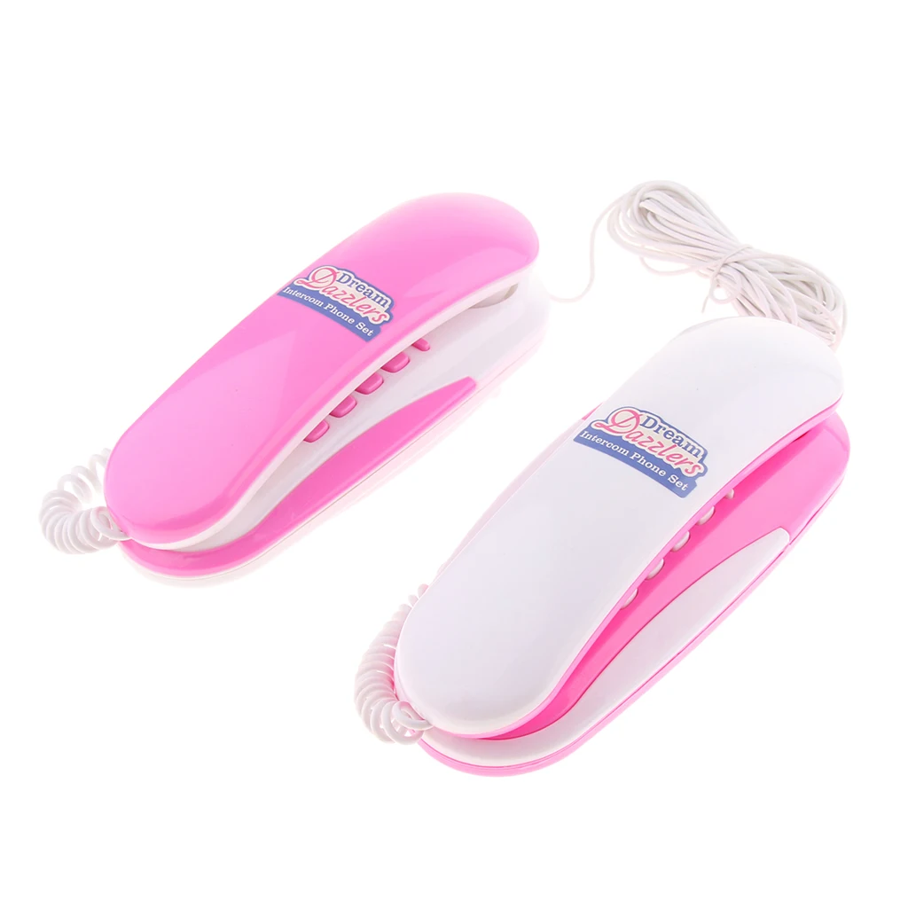 Pink 2 шт Мини Дети Родители Интерком Intercom Interface телефон Крытый открытый двухсторонний игрушечные рации набор - Цвет: Pink