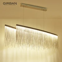 high quality dinging room modern crystal chandelier rectangle design home decor hanging crystal lamps bar coffee chandeliers