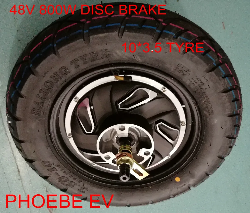 10 дюймов BLDC мотор 48v60v72v 500w800w1000w 1500w барабан/дисковый тормоз с 10*3 или 5 покрышки