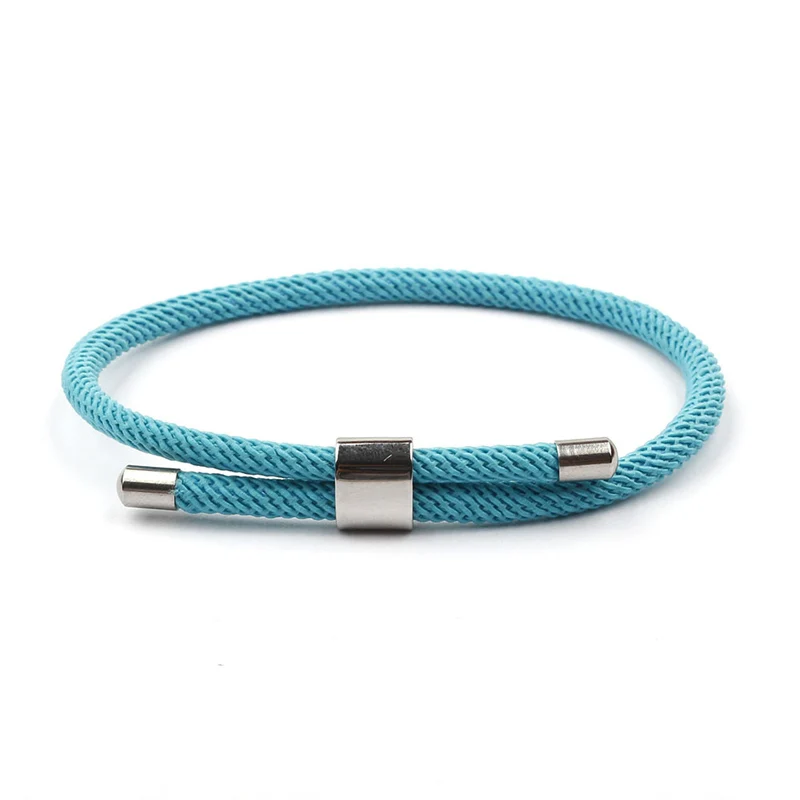 light blue NIUYITID Красная Нить Pulseras Mujer влюбленных Шарм Braclet ювелирные изделия ip bileklik armbandjes dames 10 цветов - Окраска металла: light blue