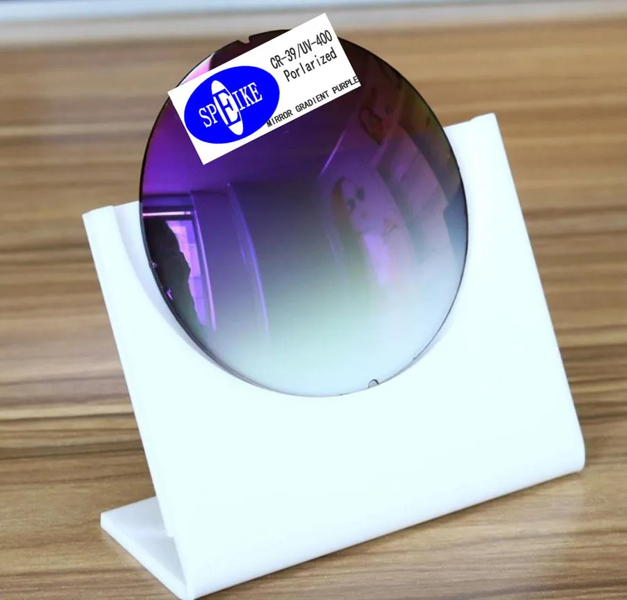 Gradient purple Поляризованные зеркальные линзы UV-400 близорукость солнцезащитные очки линзы по рецепту солнцезащитные очки антибликовые/царапины UV400 - Цвет линз: Gradient purple