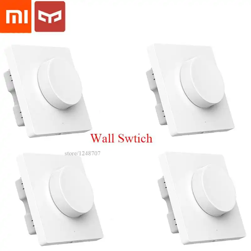 Wall Switch 4pcs 4 шт. Xiaomi Yee светильник, умный настенный переключатель с регулируемой яркостью/беспроводной переключатель для Yee светильник, потолочный светильник, подвесной светильник, пульт дистанционного управления - Цвет: Wall Switch 4pcs