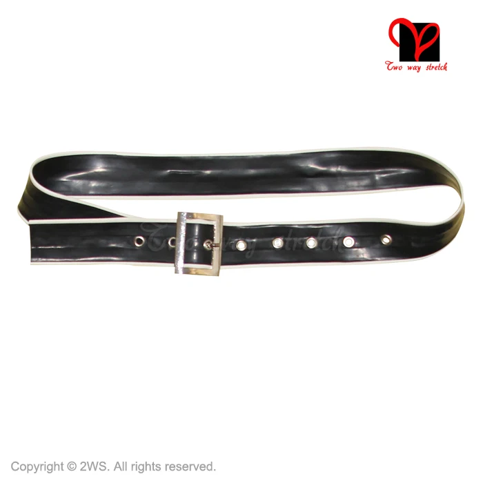 Ремень из латекса регулируемый пояс с металлической пряжкой на бедрах брюки