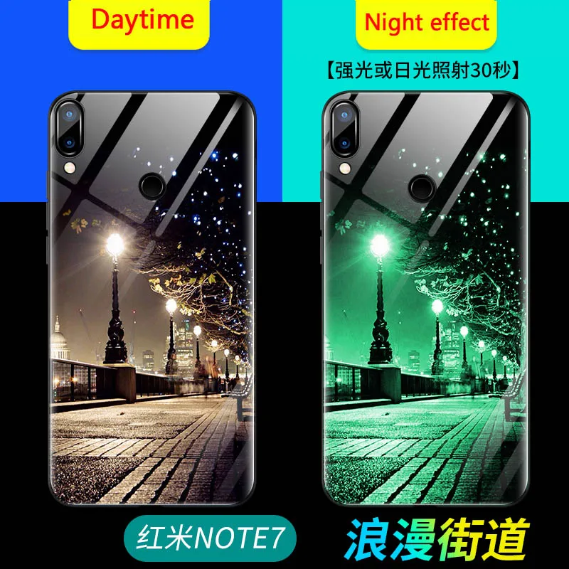 Светящиеся стеклянные чехлы для телефонов Xiaomi Mi 9 9SE противоударный чехол