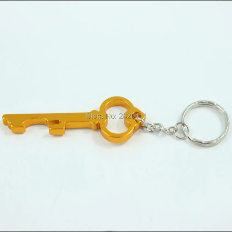 Wholesale-12Pcs открывалка для бутылок брелок из алюминиевого сплава пива рекламный