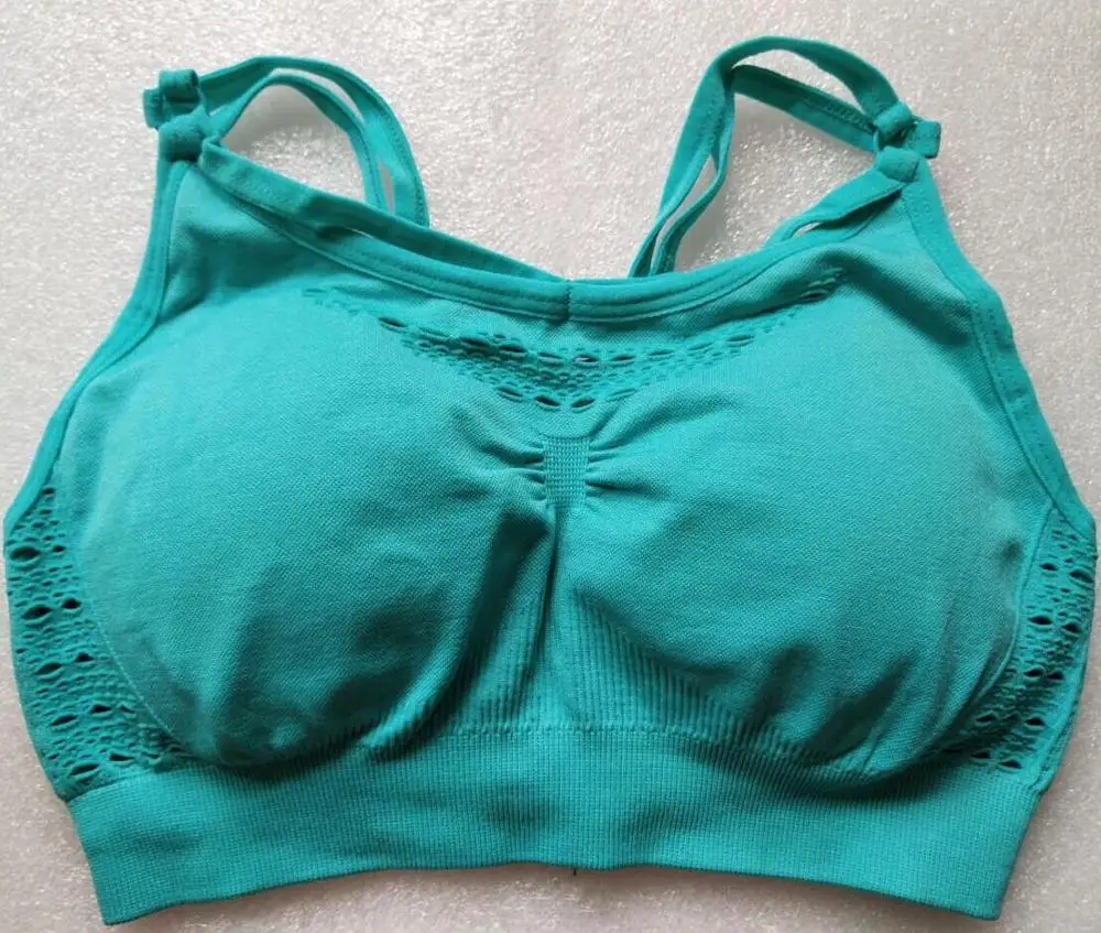 Green bra A 16 видов стилей для женщин бесшовный спортивный топ Беговая одежда для йоги бюстгальтер со съемными подушечками спортивный бюстгальтер энергия фитнес топы Спортивная одежда - Цвет: Green bra A