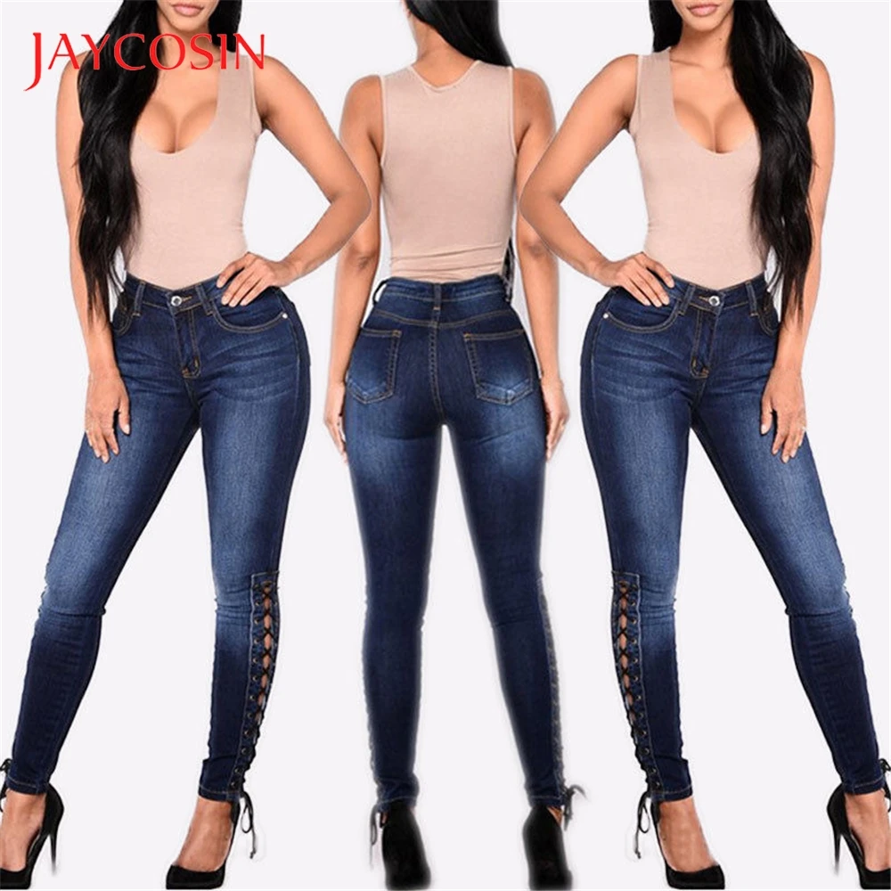 Женские джинсы стрейч JAYCOSIN облегающие брюки-карандаш со средней талией