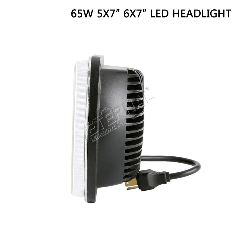Бесплатная доставка 1x65 Вт 5x7 6x7 led Луч направленного типа фары 12V 24V для мотоциклов