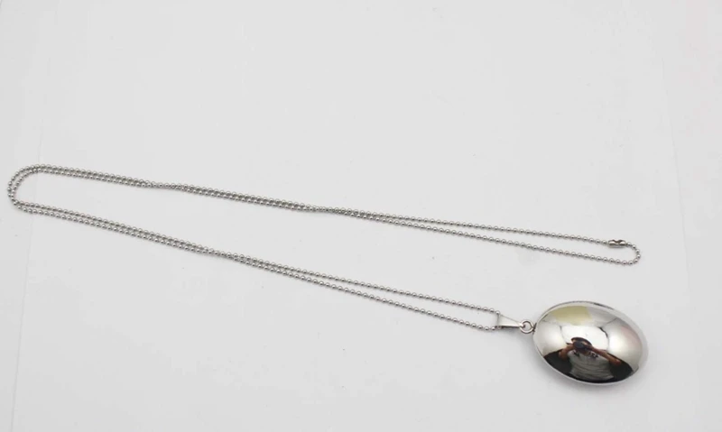 Новое поступление модное ожерелье из нержавеющей стали 35*25 мм овальный шар кулон