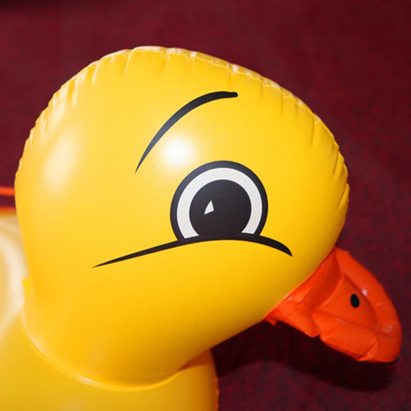 Inflatable yellow duck Baby Kids Cartoon Safety swimming seat ring circle Air Mattress water toys for child kids beach party | Спорт и
