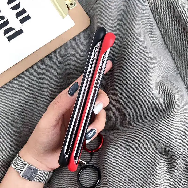 Borderless голая металлическая Сенсорное кольцо мобильного телефона чехол для iPhone 7 8 6