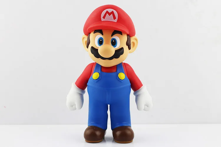 Розничная 5 стилей 9 ''23 см Super Mario Bros Марио Йоши Луиджи Купа Боузер жаба ПВХ Фигурки игрушки с коробкой