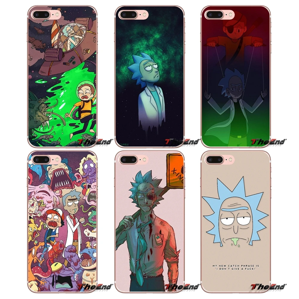 Для Apple iPhone X 4 4S 5 5S SE 5C 6 6S 7 8 Plus 6Plus 7plus 8plus Fundas Coque Family Rick And Morty SPACE NEBULA TPU чехол |
