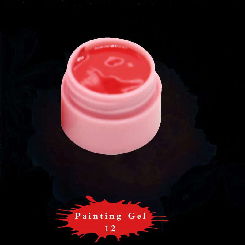 Painting Gel 12 Роскошный Гель-лак для ногтей, 1 шт., акриловый рисунок, УФ, цветной, для рисования, кончик для ногтей, сделай сам, дизайн ногтей/3D резное моделирование, скульптура, Гель-лак - Цвет: Painting Gel 12