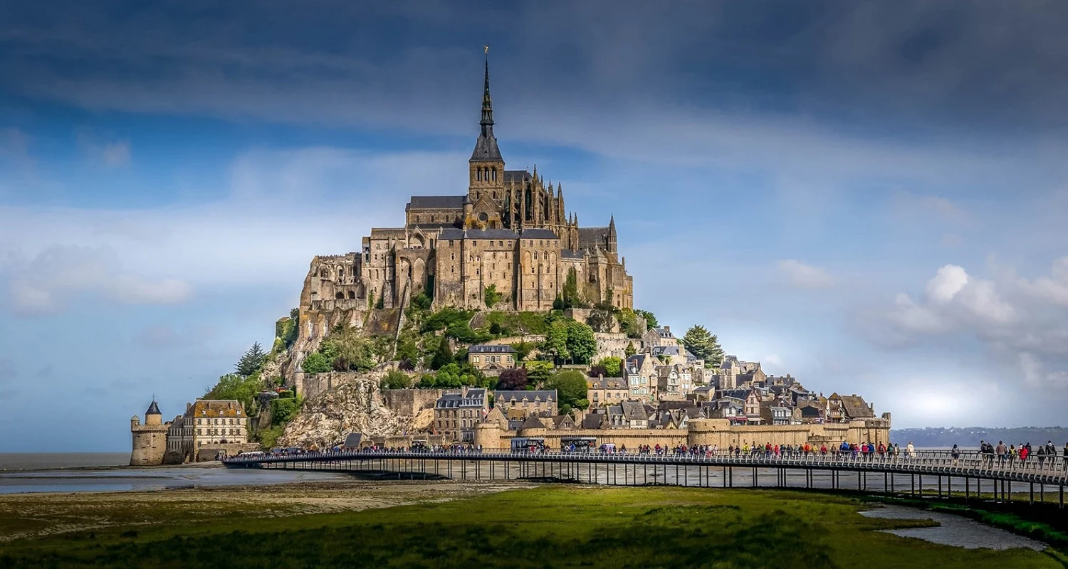 Mont Saint Michel France scenery PMD383 custom print fabric poster (no frame) for wall decor room home decoration | Дом и сад