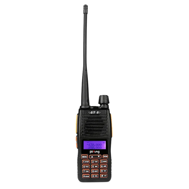Baofeng GT 5 VHF/UHF 136 174/400 520 MHz двухдиапазонный FM Ham двухсторонняя Радио рация с двойным PTT