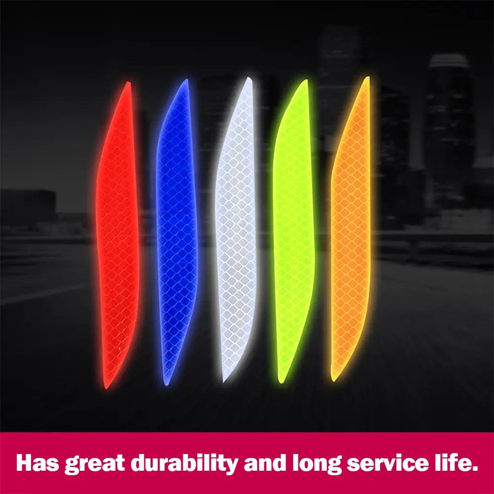 2PCS Car Reflective Stickers Motorcycle Bicycle Anti-Collision Warning Safety Sticker Water-Resistant Decorative Paster | Автомобили и