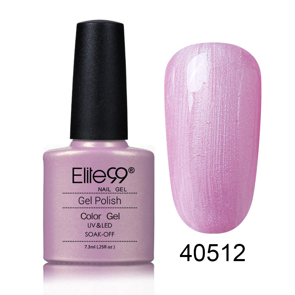 40512 French Pink Elite99 7,3 мл стойкий цветной гель для лака для ногтей, отмачиваемый УФ-грунтовка для ногтей, Гель-лак для ногтей, лак для ногтей, нужен для отверждения лампы - Цвет: 40512 French Pink