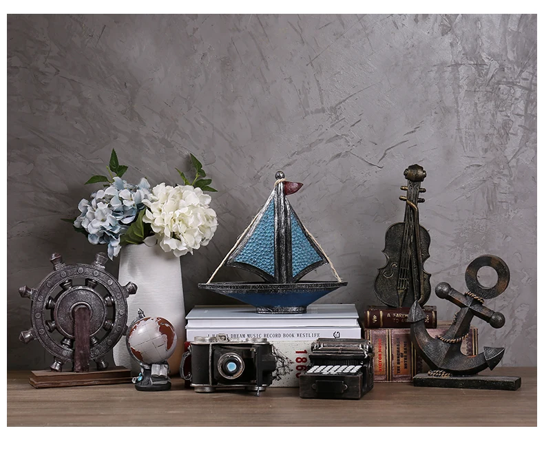 Classic Vintage Resin Home Decorative Phonograph Sewing Machine Radio Camera Fan and Vintage Telephone Bar Cafe Restaurant Craft
