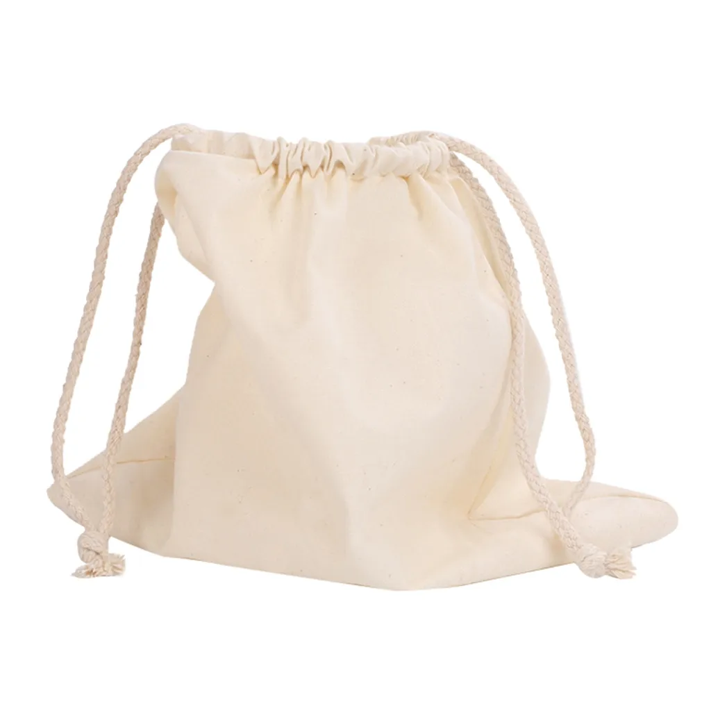 Плетеная хлопковая бежевая тканевая сумка для супермаркета хранения хлеба