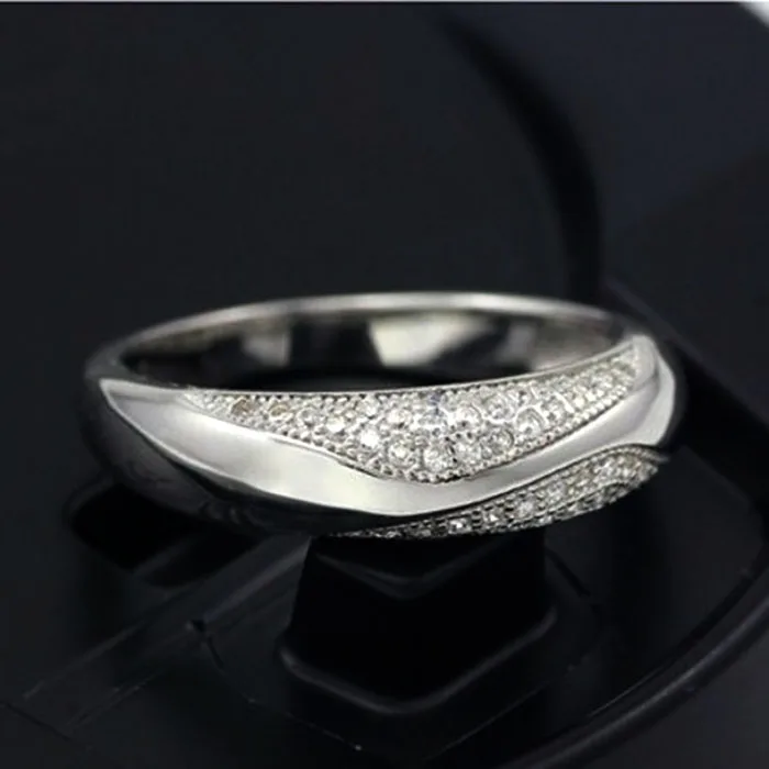 Настоящее серебро 990 пробы свадебные кольца для женщин или мужчин проложенные