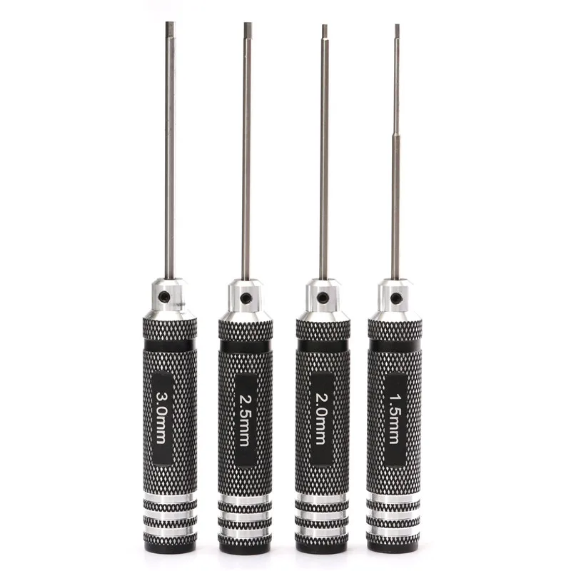 Drillpro 4 шт. Набор инструментов с шестигранной отверткой 1 5/2 0/2 5/3 0 мм черный набор