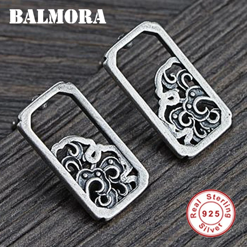 Женские серьги гвоздики BALMORA из стерлингового серебра 925 пробы с традиционным