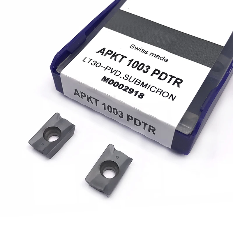 APKT1003 PDTR LT30 Фрезерные фрезы твердосплавные вставки для неразъемных концевых фрез