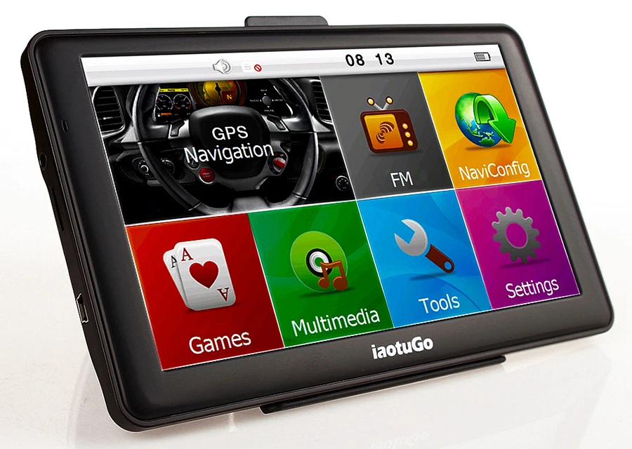 IaotuGo 7 дюймов емкостный gps автомобильный навигатор 256,8G, Bluetooth AV-IN HD 800*480 ЕС/США карты грузовиков бесплатное обновление