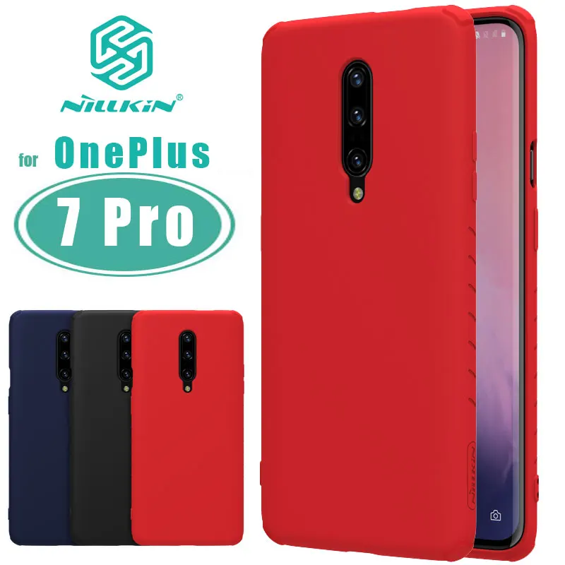 1+ 7 Pro Чехол для OnePlus 7 Pro чехол Nillkin резиновая обернутая Жидкая силиконовая Мягкая сенсорная задняя крышка OnePlus 7pro Nilkin чехол для телефона