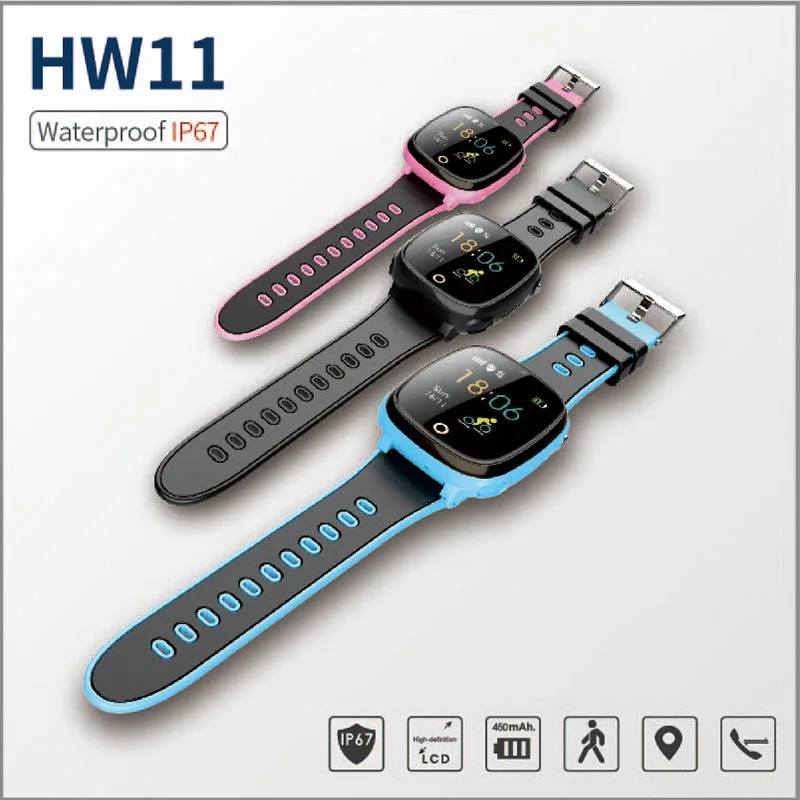 Детские умные часы для всей семьи, Bluetooth SK07, защита от потери ребенка, водонепроницаемые, портативное устройство, gps, SOS, вызов, безопасные детские часы HW11