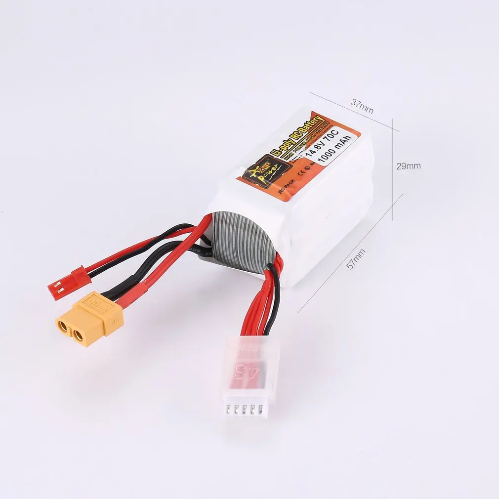 ZOP power14.8 V/7 4 V 25C/30C/70C/75C/4S 1P Lipo батарея JST XT60 перезаряжаемая для радиоуправляемого