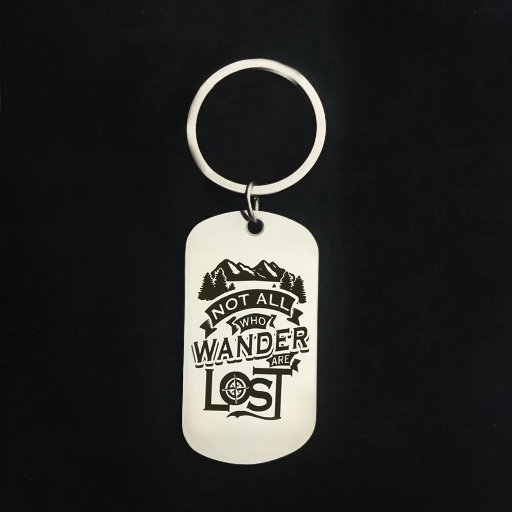 

CAXYBB Stainless Steel keyring Nameplated Collar Dog Tag Military Keyring Lnspirational keychain free shipping