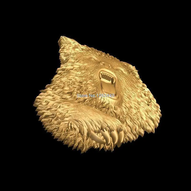Medved 3d модель STL рельеф для ЧПУ формат stl artcam vectric aspire|Фрезы по дереву| |