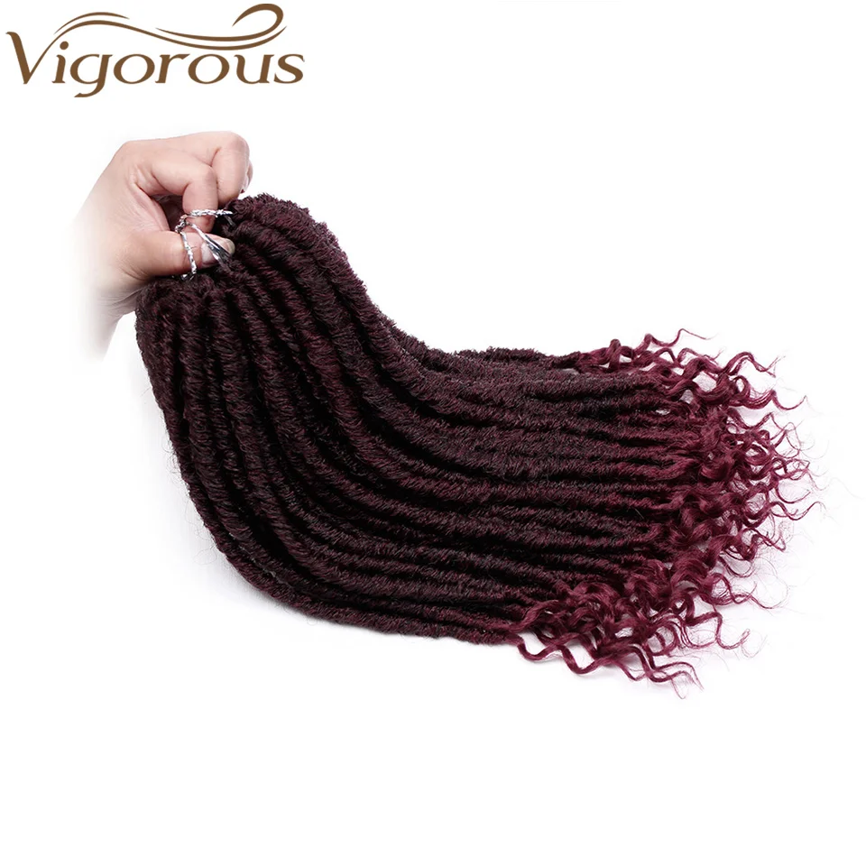 Энергичные искусственные локоны в стиле Crochet косички 16 20 дюймов мягкие натуральные синтетические волосы для наращивания 24 стойки/упаковка Goddess Dread Loc Hair