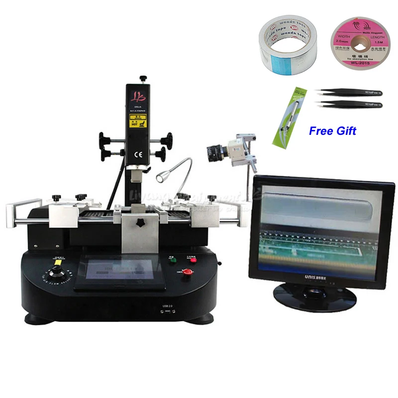 

LY R5860C 4500W 3 Zones Automatic Hot Air Soldering Station with CCD Camera Laptop Motherboard Chip BGA Rework Repair