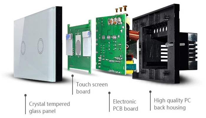 ASEER, AU/US Smart Switch 2 банды сенсорного управления настенный выключатель 600 Вт, 3 цвета Хрустальная стеклянная панель настенный сенсорный светильник переключатель AC110-240V