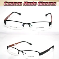 2019 rushed gafas semi rim wood color legs optical custom made lenses reading glasses 1 1 5 22 5 3 3 5 4 4 5 5 5 5 6