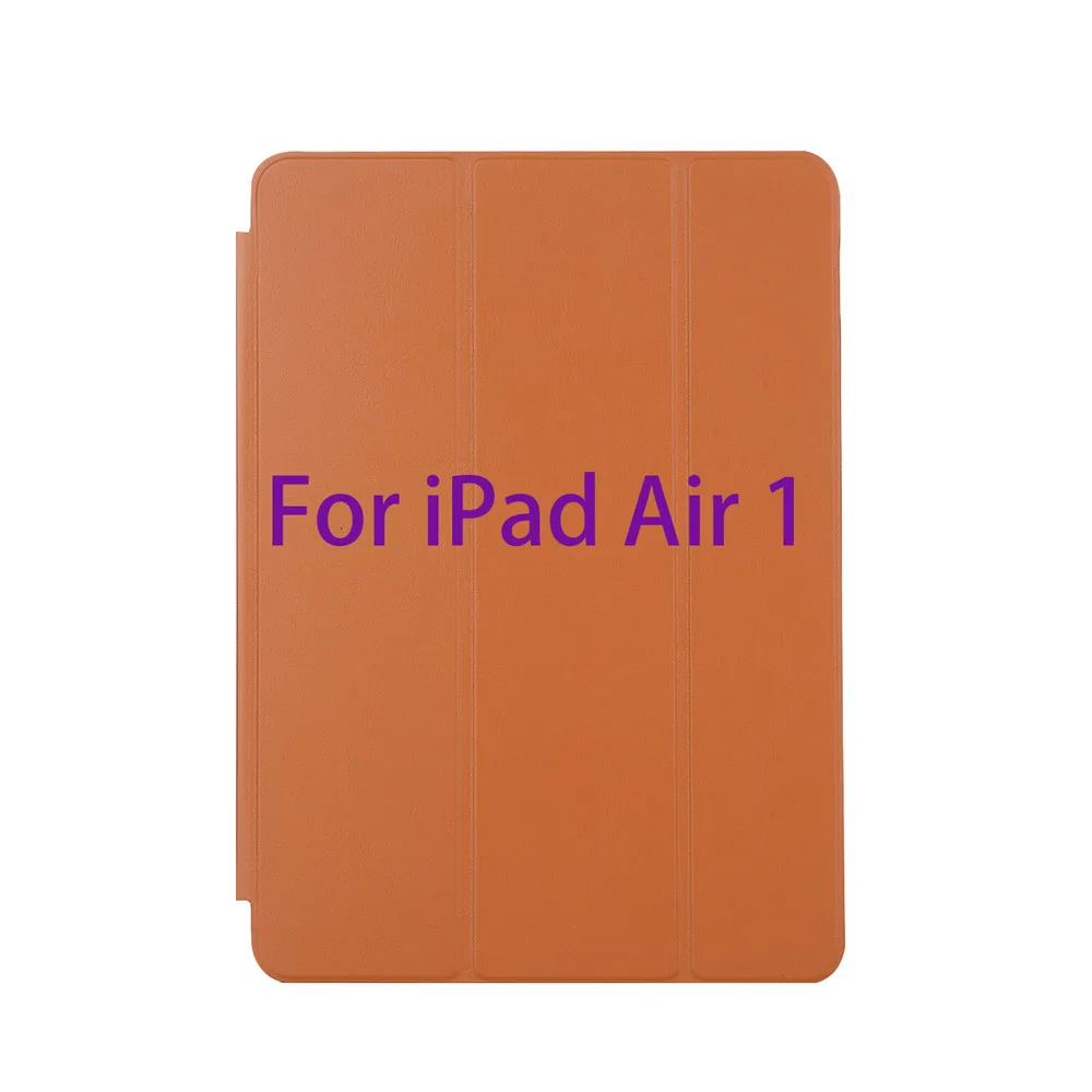 Чехол для планшета для нового iPad 9,7 дюймов, 1:1 из искусственной кожи, защитный чехол для iPad Apple Air 1, умный чехол с функцией автоматического сна/пробуждения - Цвет: Light brown-Air 1
